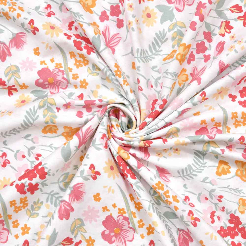 Terracotta Trellis 186 TC Cotton 100% Printed Flat King Bedsheet