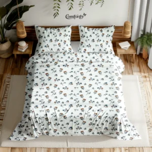 100% COTTON DOUBLE SIZE BEDSHEET - MEADOW WHISPER