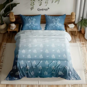 PREMIUM 300 TC 100% COTTON  KING SIZE BEDSHEET - AQUA VEIL
