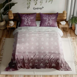 PREMIUM 300 TC 100% COTTON KING SIZE BEDSHEET - LAVENDER BLOOM