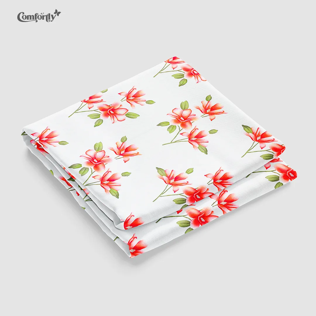 100% COTTON DOUBLE SIZE BEDSHEET - FLOURISH ROSEATE