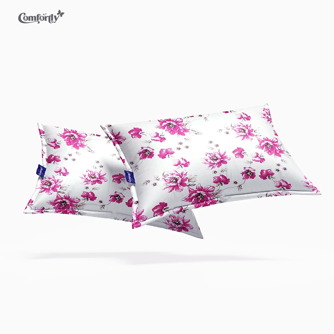 100% COTTON DOUBLE SIZE BEDSHEET - ROSY TWILIGHT