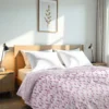 Double Bed Malmal Reversible Dohars – Pink Serenity soft cotton lightweight breathable blanket for all seasons