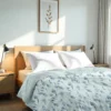 Double Bed Malmal Reversible Dohars – Aqua Serenity soft cotton lightweight breathable blanket for summer and all seasons