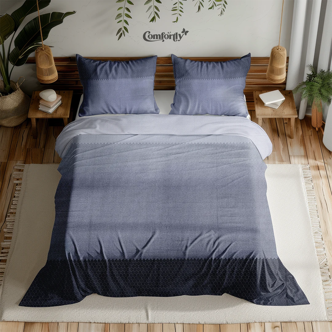 PREMIUM 300 TC 100% COTTON KING SIZE BEDSHEET – INDIGO DUSK