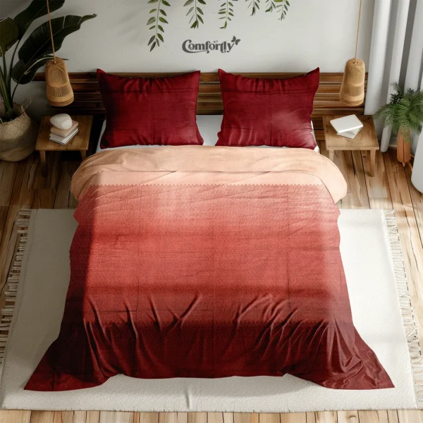 Crimson Dusk Bedsheet
