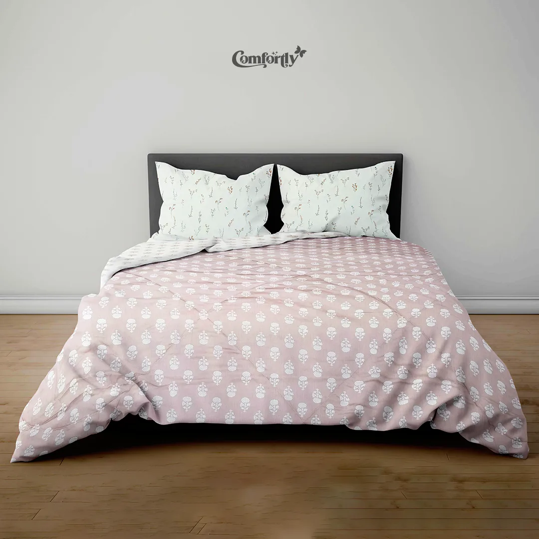 MALMAL COTTON QUILT/COMFORTER - BLUSH & BLOOM