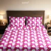 100% Cotton Double Size Bedsheet – Pink Mirage with soft breathable fabric and elegant pink design for modern bedroom décor