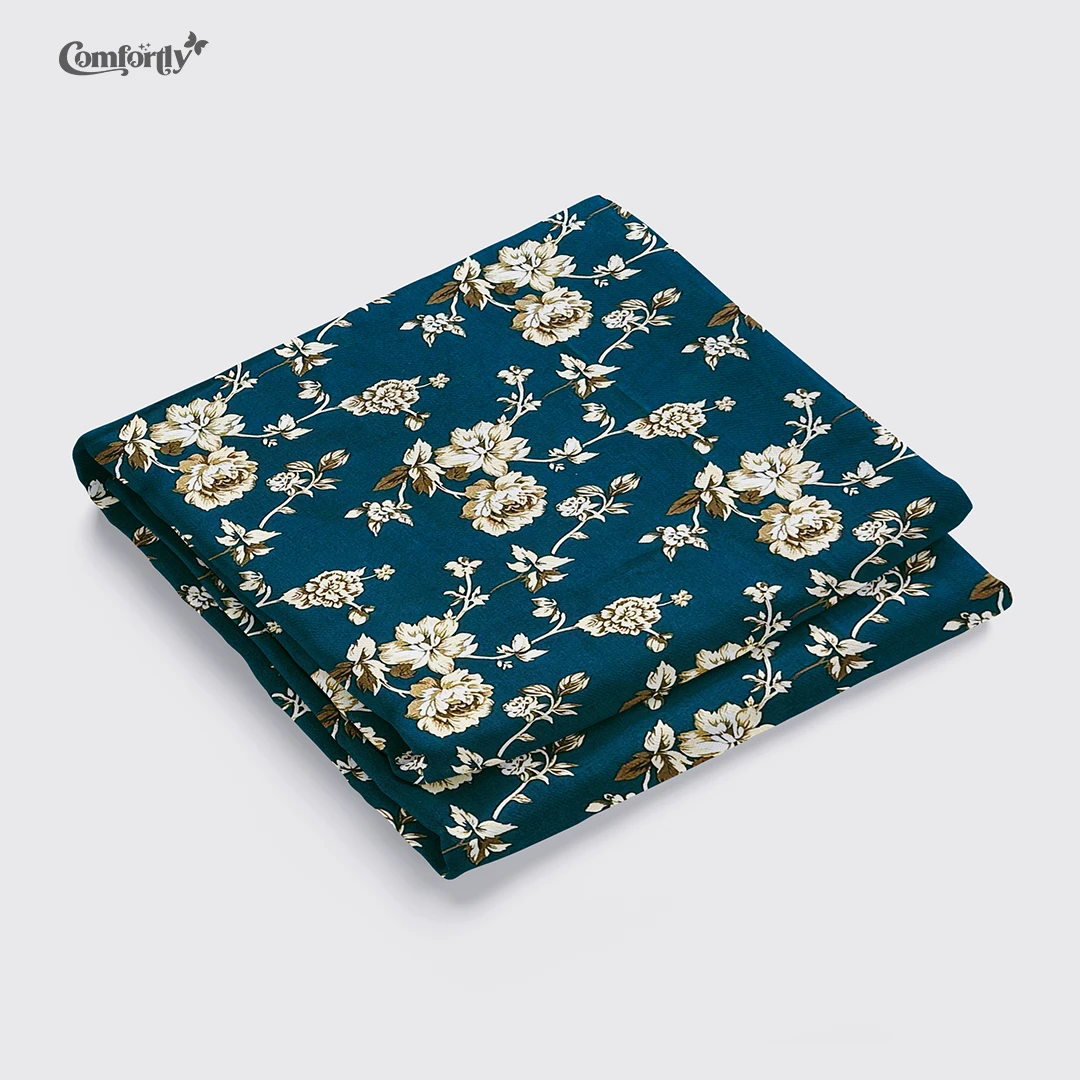 100% COTTON DOUBLE SIZE BEDSHEET – MIDNIGHT ROSE CHARM