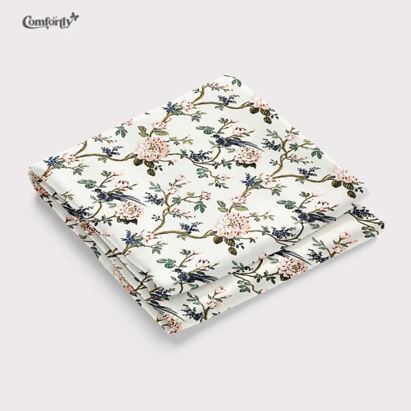 Birdsong Blossom 100% Cotton Fitted Bedsheet