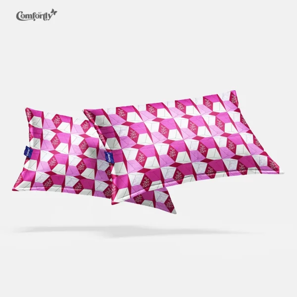 100% Cotton Double Size Bedsheet – Pink Mirage with soft breathable fabric and elegant pink design for modern bedroom décor