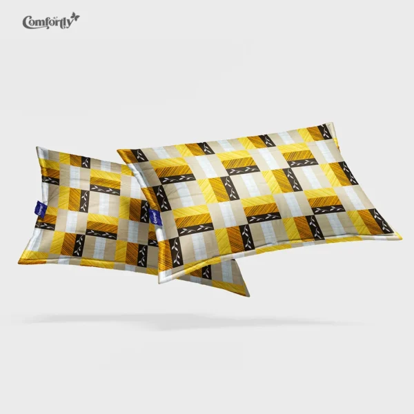 100% Cotton Double Size Bedsheet – Sunburst Square with vibrant geometric print and soft breathable fabric for modern bedrooms