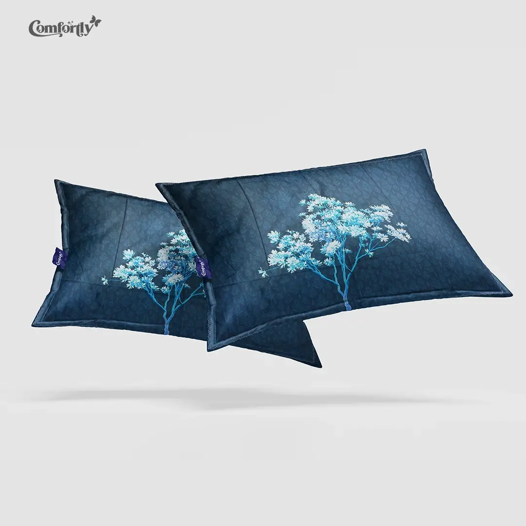 PREMIUM 400 TC 100% COTTON KING SIZE BEDSHEET – MIDNIGHT FOREST