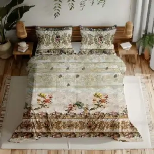 PREMIUM 400 TC 100% COTTON KING SIZE BEDSHEET – HERITAGE GARDEN