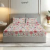 Tapestry Blush 100% Cotton Fitted Bedsheet