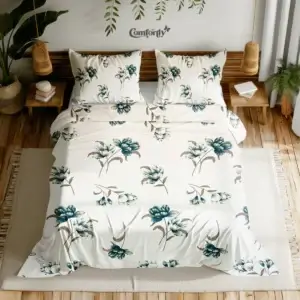 100% COTTON DOUBLE SIZE BEDSHEET – TEAL ESSENCE