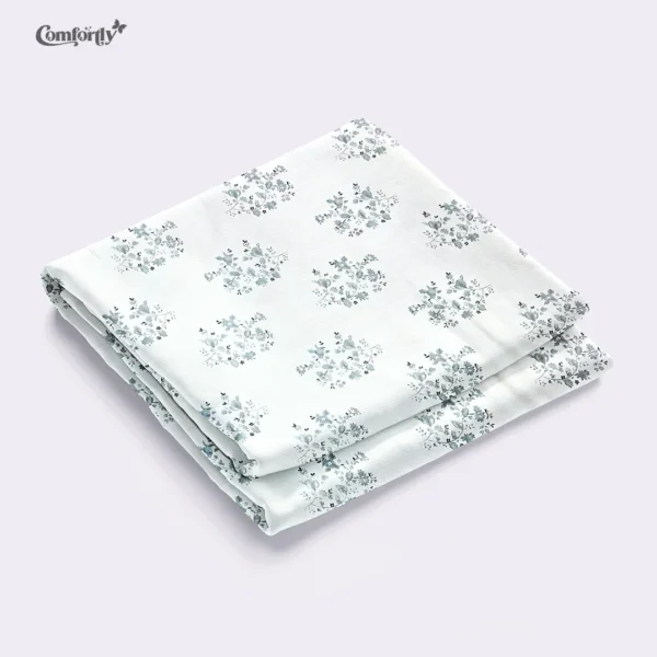Arctic Bloom Double Size Bedsheet
