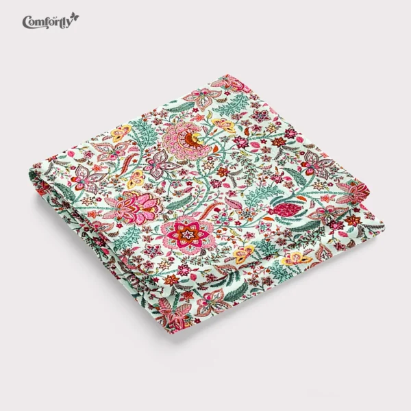 Tapestry Blush 100% Cotton Fitted Bedsheet
