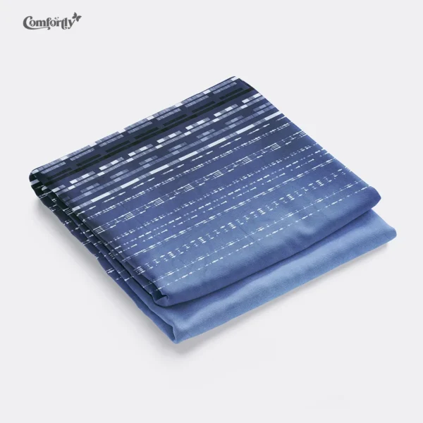 Strata Stripe Indigo bedsheet