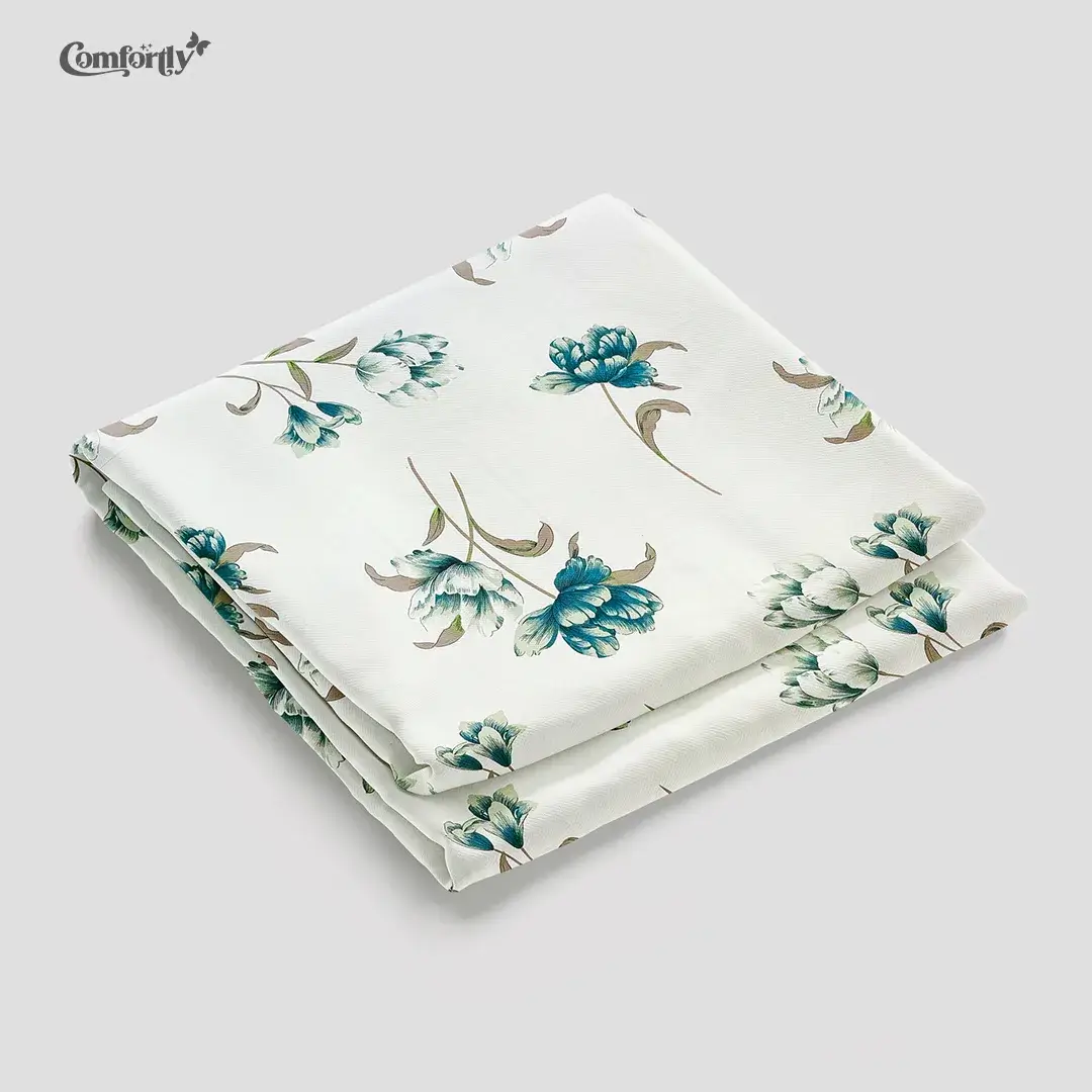 100% COTTON DOUBLE SIZE BEDSHEET – TEAL ESSENCE