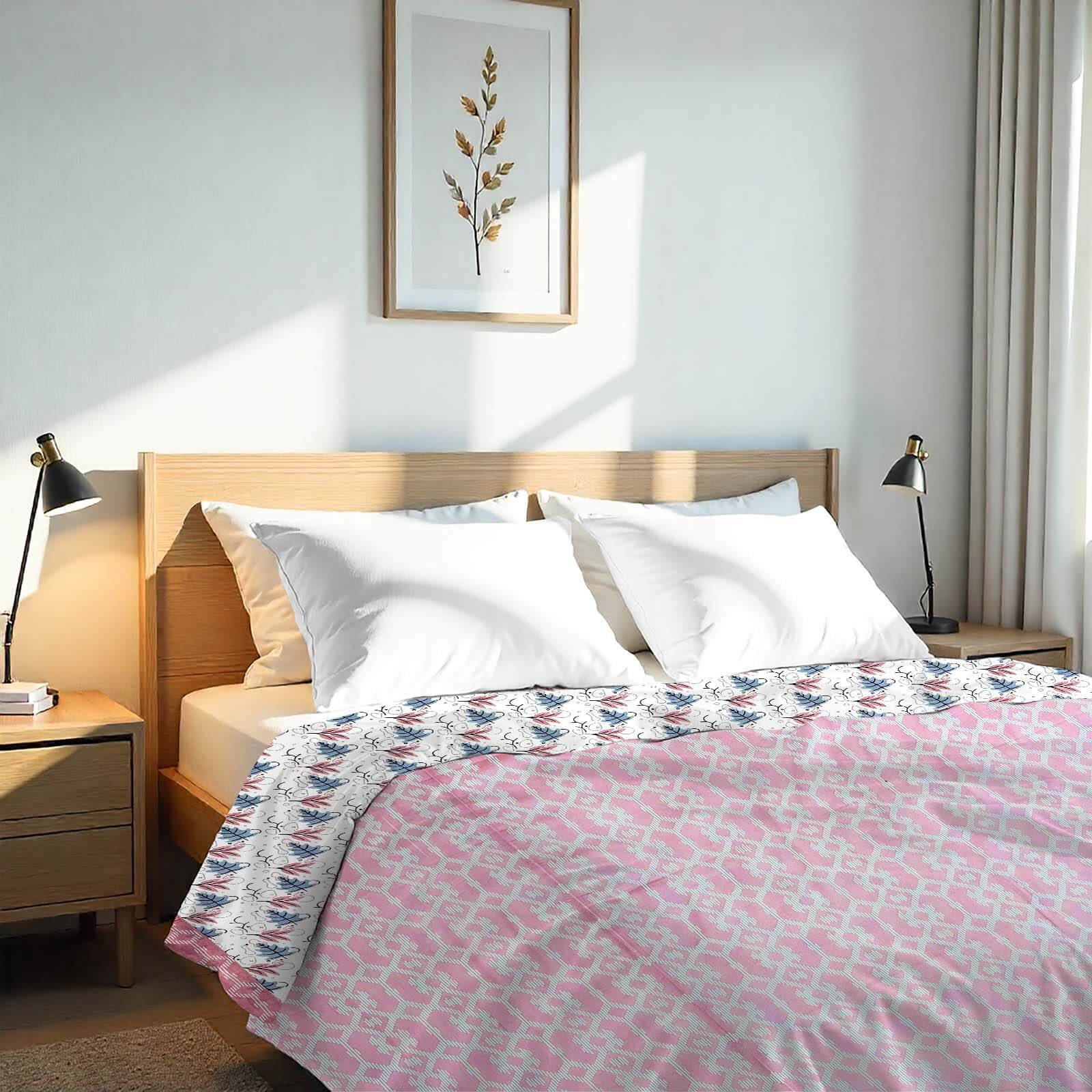 DOUBLE BED MALMAL REVERSIBLE DOHAR – PINK HARMONY