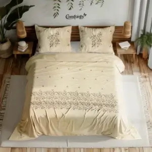 Victorian charm champagne beige bedsheet