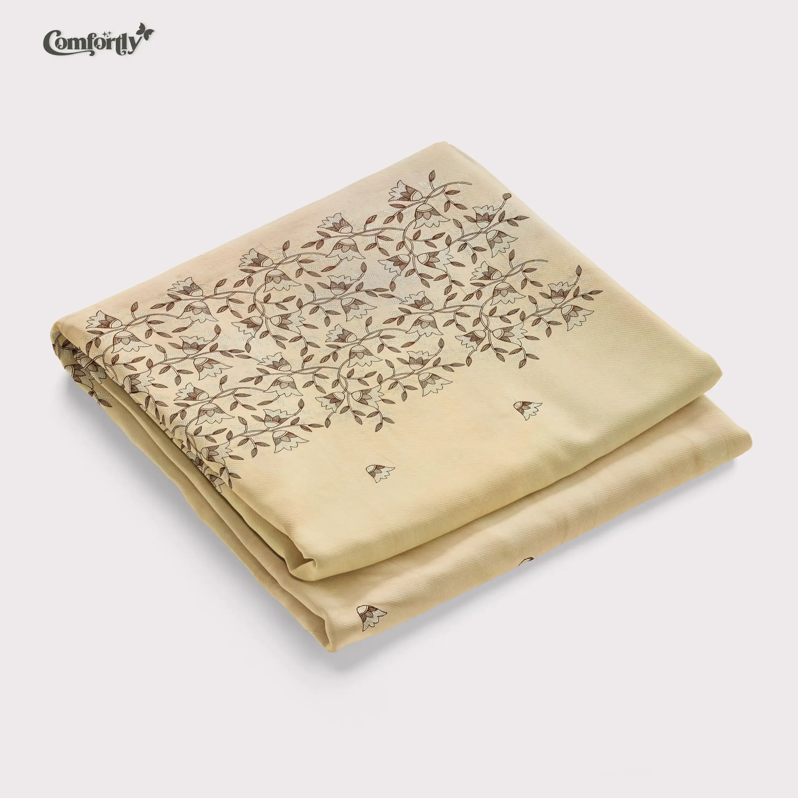 Victorian charm champagne beige bedsheet