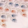 Peach Bloom Embroidered Cotton Bedsheet