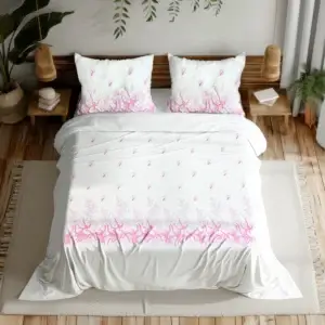 Blush Calm Premium Embroidery Bedsheet