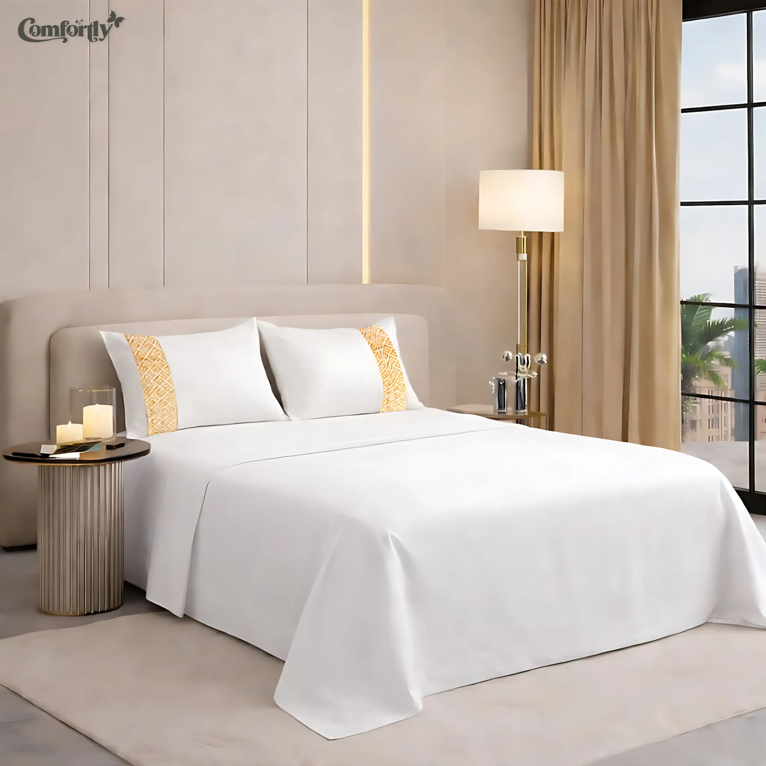 soft white satin regent king size bedsheet